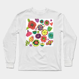 Inktober Bright Florals Long Sleeve T-Shirt